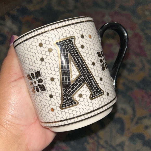 New Anthropologie Tiled Margot Monogram Mug - Picture 11 of 12